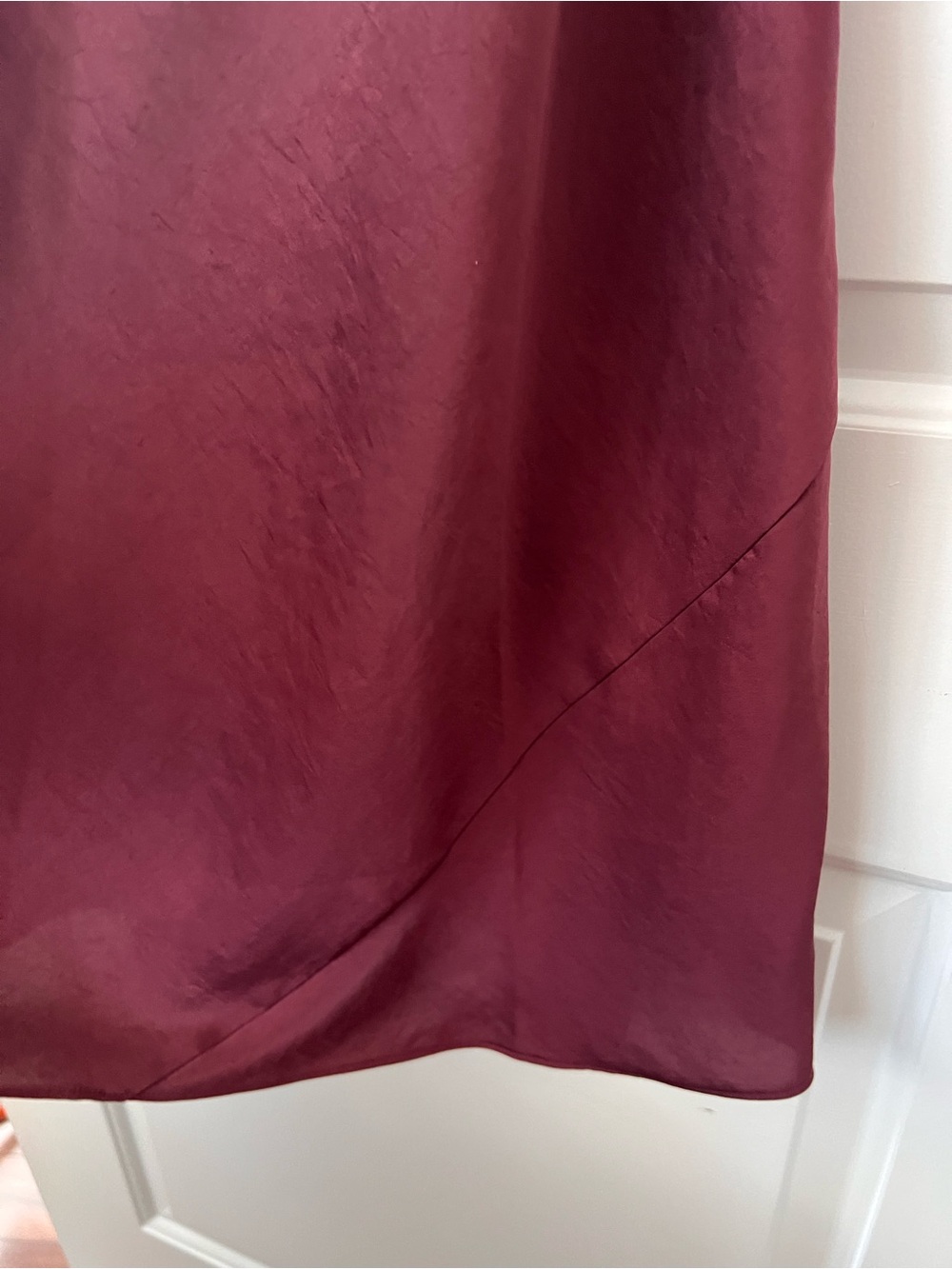 Only Satin Cowlneck Slip Dress in Deep Wine - size L (LIKE NEW) - Picture 6 of 10